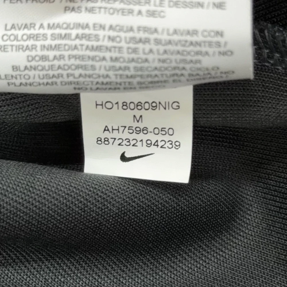 Nike Dri-FIT Mens Full Zip Hoodie Grey Space Dye‎ AH7596-050 M